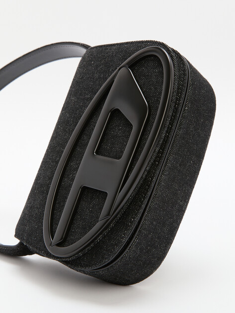 Женская сумка на плечо из денима DIESEL 1DR, Артикул X08396, черный | 4285115. Ракурс 3