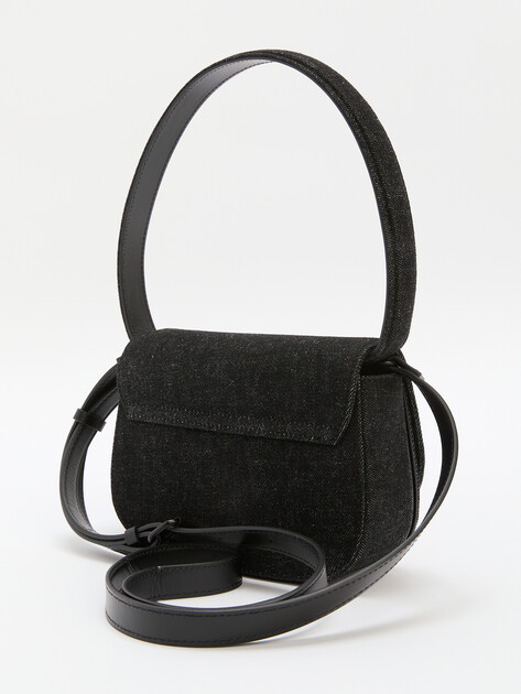 Женская сумка на плечо из денима DIESEL 1DR, Артикул X08396, черный | 4285115. Ракурс 4