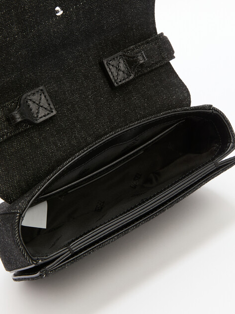 Женская сумка на плечо из денима DIESEL 1DR, Артикул X08396, черный | 4285115. Ракурс 5