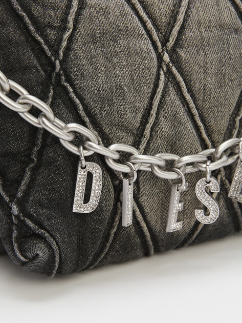 Женская сумка на плечо DIESEL CHARM-D, Артикул X09597, темно-серый | 4285488. Ракурс 3