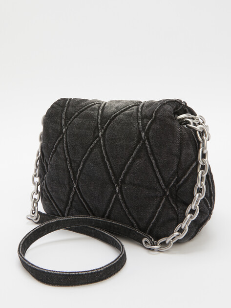 Женская сумка на плечо DIESEL CHARM-D, Артикул X09597, темно-серый | 4285488. Ракурс 4