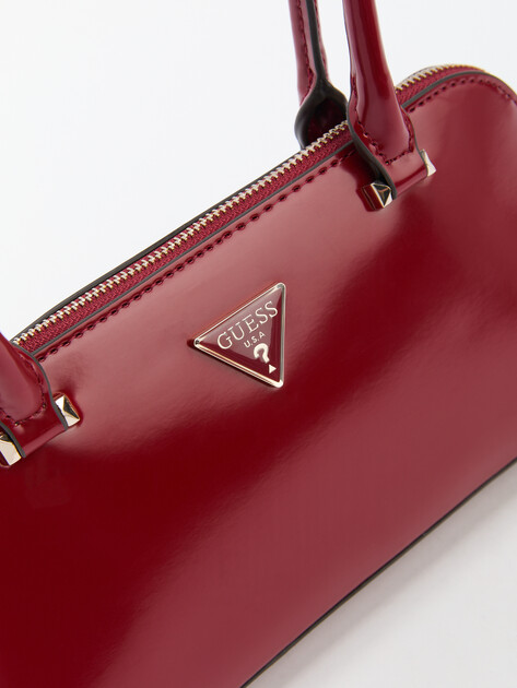 Женская сумка  GUESS ARNELA SHOULDER SATCHEL, Артикул HWNG9496080, вишневый | 4286436. Ракурс 3