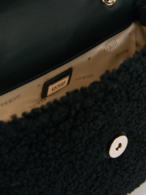 Кросс-боди GUESS ASLIA CONVERTIBLE XBODY FLAP, Артикул HWWG9532210, черный | 4286456. Ракурс 5