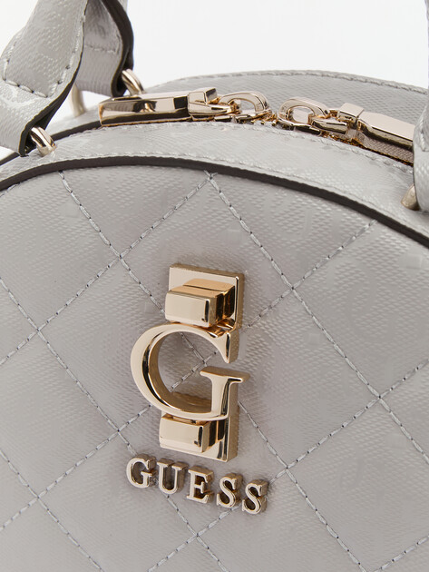 Женская сумка с ручками GUESS BESSEY BOWLER, Артикул HWGG9522050, бледно-серый | 4286501. Ракурс 3