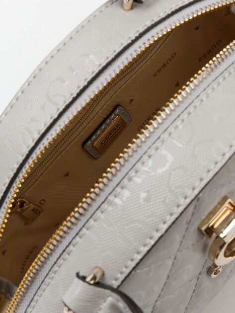 Женская сумка с ручками GUESS BESSEY BOWLER, Артикул HWGG9522050, бледно-серый | 4286501. Ракурс 5