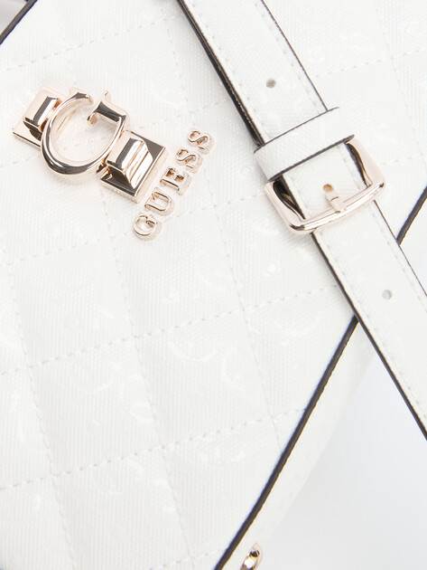 Женская сумка с ручками GUESS BESSEY BOWLER, Артикул HWGG9522050, белый | 4286503. Ракурс 3 Женская сумка с ручками GUESS BESSEY BOWLER, Артикул HWGG9522050, белый | 4286503. Ракурс 3