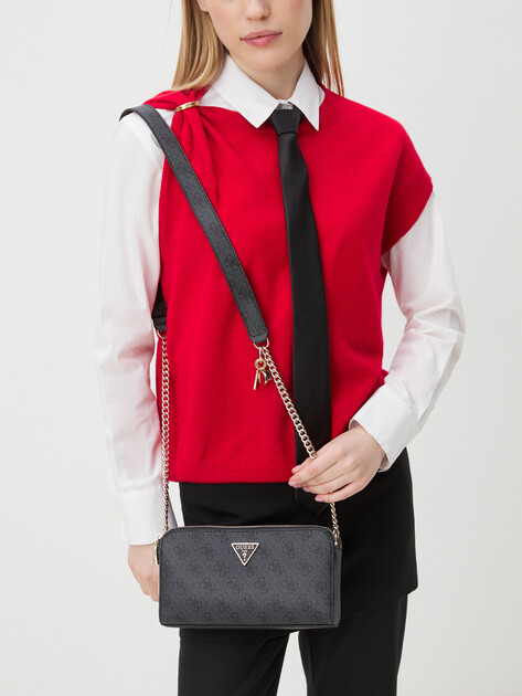 Кросс-боди GUESS ECO ERICA STATUS CROSSBODY, Артикул HWESG951012, темно-серый | 4286551. Ракурс 2 Кросс-боди GUESS ECO ERICA STATUS CROSSBODY, Артикул HWESG951012, темно-серый | 4286551. Ракурс 2