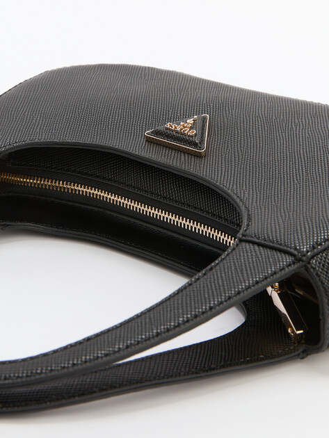 Женская сумка с ручками GUESS ECO JAZLYNN HOBO CROSSBODY, Артикул HWEZG952301, черный | 4286567. Ракурс 3