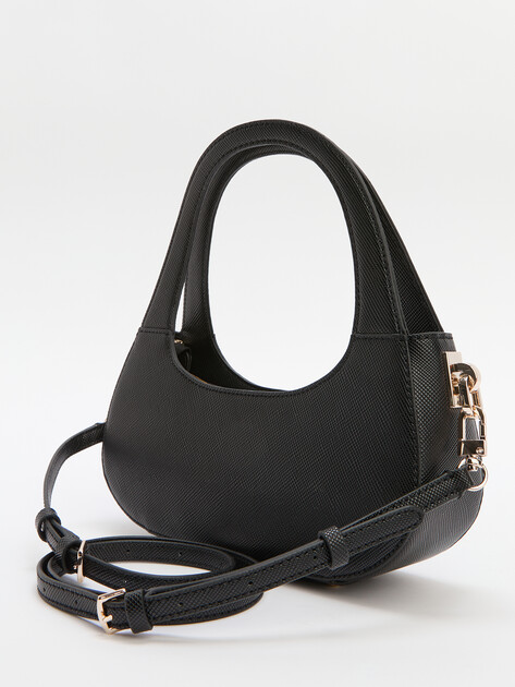 Женская сумка с ручками GUESS ECO JAZLYNN HOBO CROSSBODY, Артикул HWEZG952301, черный | 4286567. Ракурс 4