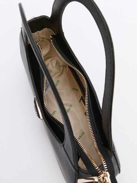 Женская сумка с ручками GUESS ECO JAZLYNN HOBO CROSSBODY, Артикул HWEZG952301, черный | 4286567. Ракурс 5