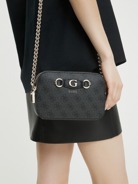 Кросс-боди GUESS IZZY CAMERA BAG, Артикул HWSG8654140, темно-серый | 4286692. Ракурс 2