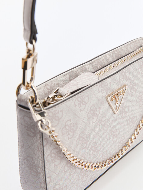 Женская сумка на плечо GUESS NOELLE MINI TOP ZIP SHOULDER, Артикул HWBD7879720, молочно-белый | 4286790. Ракурс 3