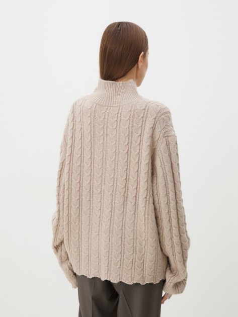 Женский свитер MAISON DAVID, Артикул 2024-007, серовато-бежевый | 4286980. Ракурс 4
