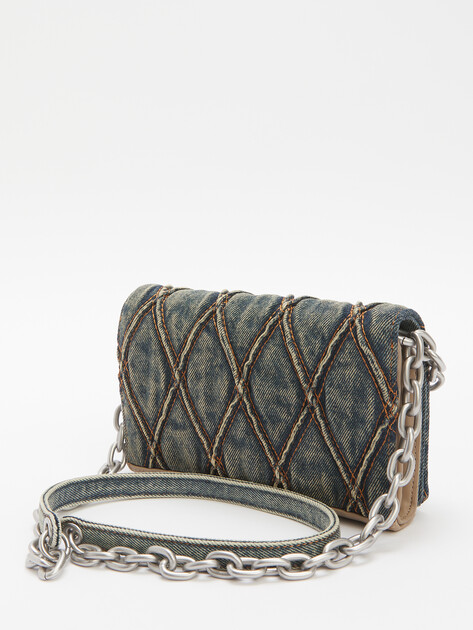 Кросс-боди из денима DIESEL CHARM-D, Артикул X10281, сине-серый | 4287299. Ракурс 4 Кросс-боди из денима DIESEL CHARM-D, Артикул X10281, сине-серый | 4287299. Ракурс 4