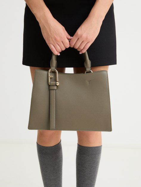 Женский тоут FURLA, Артикул FURLA NUVOLA M TOTE, серо-зеленый | 4287623. Ракурс 2 Женский тоут FURLA, Артикул FURLA NUVOLA M TOTE, серо-зеленый | 4287623. Ракурс 2