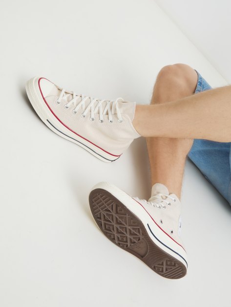 Высокие кеды CONVERSE CHUCK 70 CANVAS, Артикул 162053, молочно-бежевый | 4287739. Ракурс 7