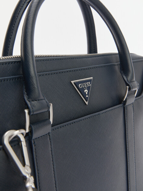 Мужская сумка с ручками GUESS PARMA DOC CASE W HNDL, Артикул HMECSAP3138, темно-синий | 4287943. Ракурс 3