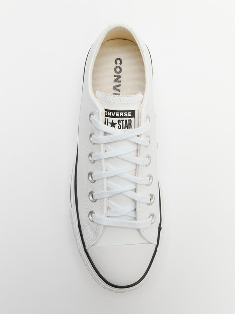 Женские кеды CONVERSE CHUCK TAYLOR ALL STAR LEATHER PLATFORM, Артикул 561680, белый | 4288195. Ракурс 5