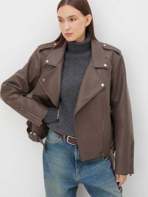 Женская косуха MAISON DAVID DEBBY, Артикул DEBBY, серовато-коричневый | 4288519. Ракурс 5