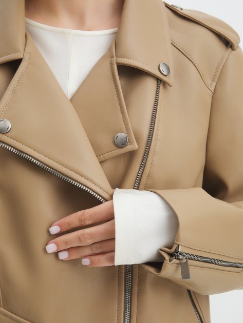 Женская косуха MAISON DAVID DEBBY, Артикул DEBBY, бежево-коричневый | 4288550. Ракурс 3