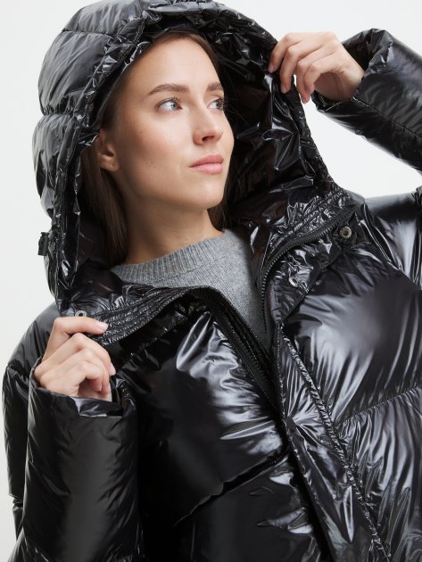 Женский пуховик MAISON DAVID, Артикул 2023-504Y, черный | 4288880. Ракурс 3