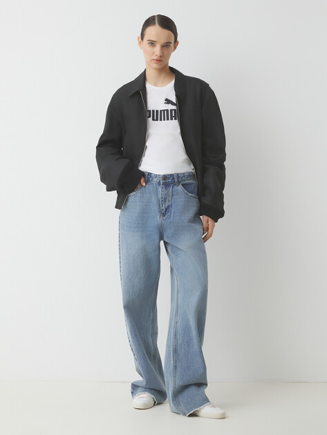 Женская футболка PUMA ESS No. 1 Logo Tee, Артикул 682370, белый | 4288983. Ракурс 2