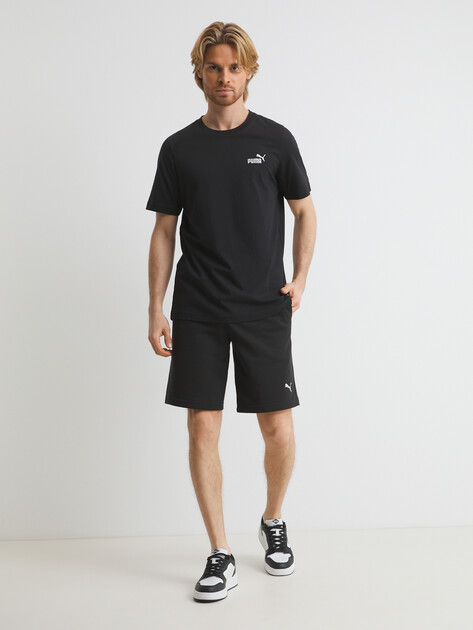 Мужская футболка PUMA ESS Small No. 1 Logo Tee, Артикул 682534, черный | 4289210. Ракурс 2