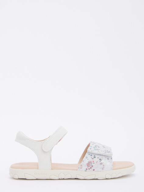 Детские сандалии GEOX J SANDAL HAITI GIRL, Артикул J028ZA, белый | 4290144. Ракурс 2 Детские сандалии GEOX J SANDAL HAITI GIRL, Артикул J028ZA, белый | 4290144. Ракурс 2