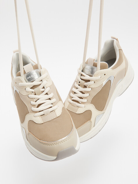 Женские кроссовки GEOX D ZARVIA, Артикул D55YLA, темно-бежевый | 4290623. Ракурс 6