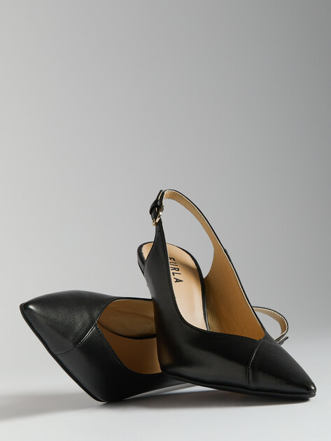 Женские туфли с открытой пяткой (слингбэк) FURLA FURLA CORE, Артикул YJ20FCD, черный | 4291499. Ракурс 6