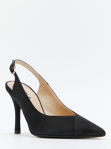 Женские туфли с открытой пяткой (слингбэк) FURLA FURLA CORE, Артикул YJ20FCD, черный | 4291583. Ракурс 3