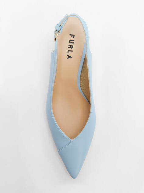 Женские туфли с открытой пяткой (слингбэк) FURLA FURLA CORE, Артикул YJ22FCD, небесно-голубой | 4291640. Ракурс 5