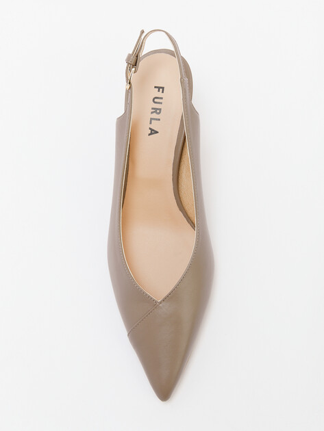 Женские туфли с открытой пяткой (слинг-бэк) FURLA FURLA CORE, Артикул YJ22FCD, серо-коричневый | 4291654. Ракурс 5