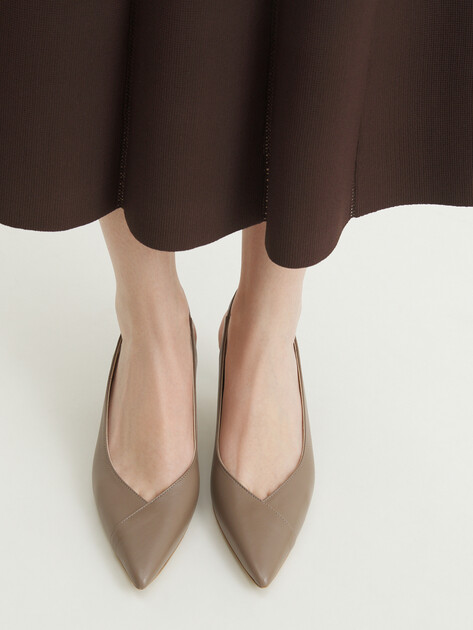 Женские туфли с открытой пяткой (слинг-бэк) FURLA FURLA CORE, Артикул YJ22FCD, серо-коричневый | 4291654. Ракурс 7