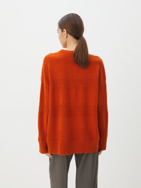 Женский свитер MAISON DAVID, Артикул QM060, темно-оранжевый | 4292175. Ракурс 4