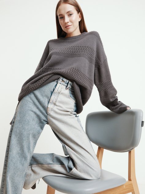 Женский свитер MAISON DAVID, Артикул QM060, темно-серый | 4292191. Ракурс 5