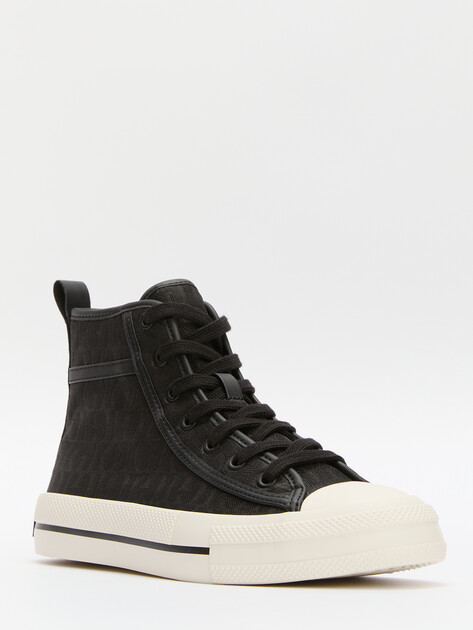 Женские высокие кеды GUESS COLYN, Артикул FLPCOLFAL12, черный | 4292937. Ракурс 3