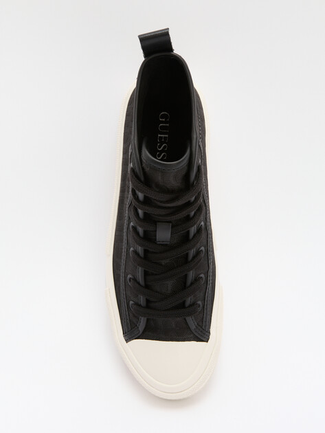 Женские высокие кеды GUESS COLYN, Артикул FLPCOLFAL12, черный | 4292937. Ракурс 5