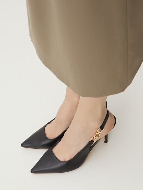 Женские туфли с открытой пяткой (слингбэк) GUESS NASSHA3, Артикул FLPNS3LEA05, черный | 4293317. Ракурс 6 Женские туфли с открытой пяткой (слингбэк) GUESS NASSHA3, Артикул FLPNS3LEA05, черный | 4293317. Ракурс 6