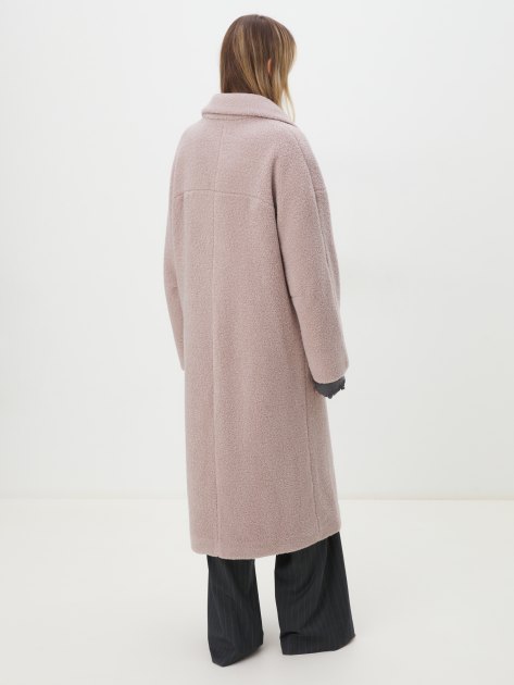 Женское пальто тедди MAISON DAVID JULIA_TEDDY, Артикул JULIA_TEDDY, серо-розовый | 4293685. Ракурс 4