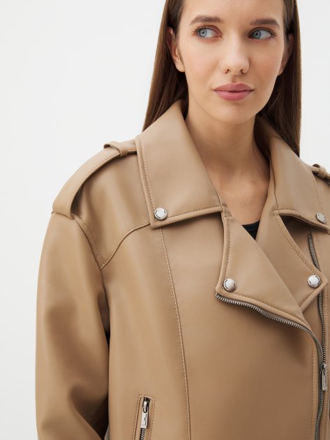 Женская косуха MAISON DAVID ANDREE, Артикул ANDREE, бежево-коричневый | 4294235. Ракурс 3