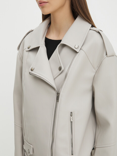 Женская косуха MAISON DAVID ANDREE, Артикул ANDREE, бежево-серый | 4294277. Ракурс 3