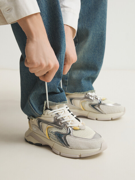 Мужские кроссовки LACOSTE L003 NEO 125 4 SMA, Артикул 749SMA0111, светло-бежевый | 4299653. Ракурс 2