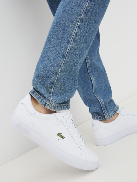 Мужские кеды LACOSTE POWERCOURT 125 2 SMA, Артикул 749SMA0081, белый | 4300244. Ракурс 2