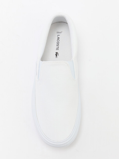 Женские слипоны LACOSTE SLIP-ON BASE 224 1 CFA, Артикул 748CFA0027, белый | 4300495. Ракурс 5