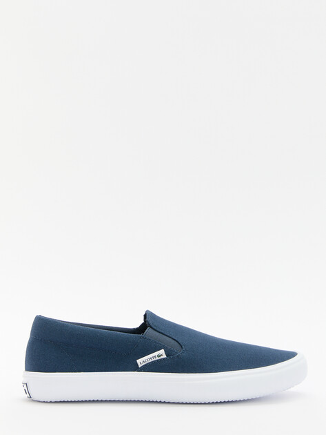 Мужские слипоны LACOSTE SLIP-ON BASE 224 1 CMA, Артикул 748CMA0026, темно-синий | 4300510. Ракурс 2 Мужские слипоны LACOSTE SLIP-ON BASE 224 1 CMA, Артикул 748CMA0026, темно-синий | 4300510. Ракурс 2
