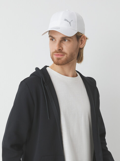 Бейсболка PUMA POLY COTTON BB Cap, Артикул 026172, белый | 4300851. Ракурс 4 Бейсболка PUMA POLY COTTON BB Cap, Артикул 026172, белый | 4300851. Ракурс 4