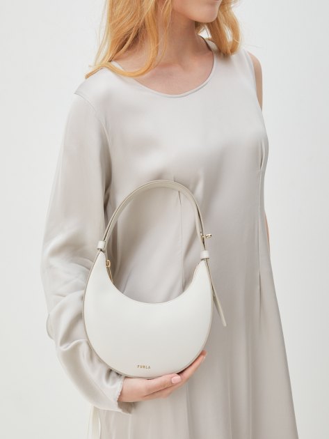 Женская сумка FURLA, Артикул FURLA DELIZIA MINI SHOULDER BAG, бледно-серый | 4301879. Ракурс 2 Женская сумка FURLA, Артикул FURLA DELIZIA MINI SHOULDER BAG, бледно-серый | 4301879. Ракурс 2