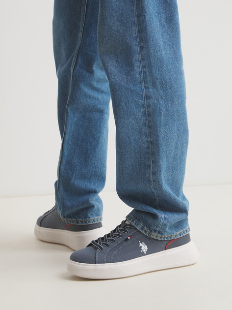 Мужские кеды U.S.POLO ASSN. NATEN GLB 5FX, Артикул 101938073, синевато-серый | 4302484. Ракурс 2