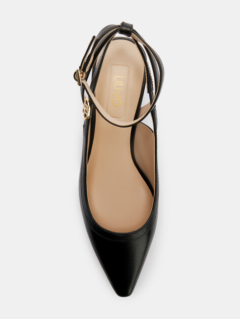 Женские туфли с открытой пяткой (слингбэк) LIU∙JO GEMY 02, Артикул SA5029, черный | 4302971. Ракурс 4 Женские туфли с открытой пяткой (слингбэк) LIU∙JO GEMY 02, Артикул SA5029, черный | 4302971. Ракурс 4
